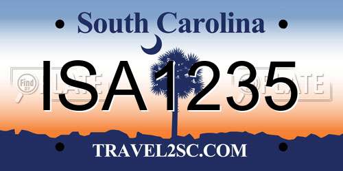 ISA1235 South Carolina License Plate