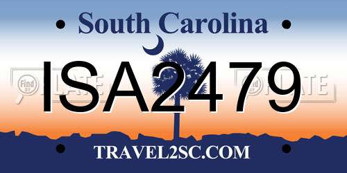 ISA2479 South Carolina License Plate