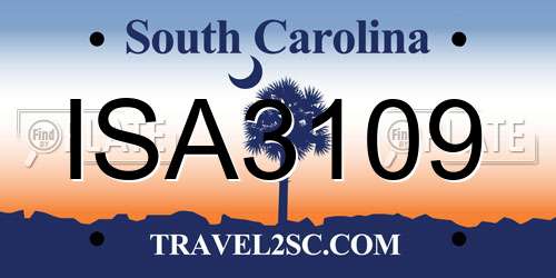 ISA3109 South Carolina License Plate