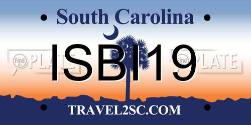 ISBI19 South Carolina License Plate