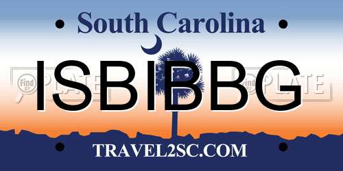 ISBIBBG South Carolina License Plate