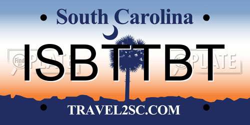 ISBTTBT South Carolina License Plate