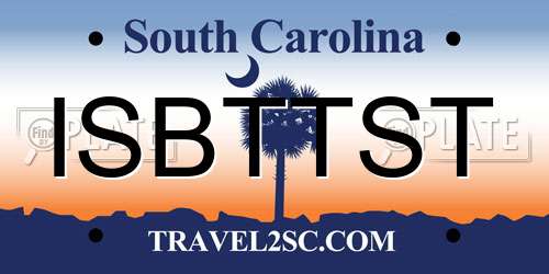 ISBTTST South Carolina License Plate