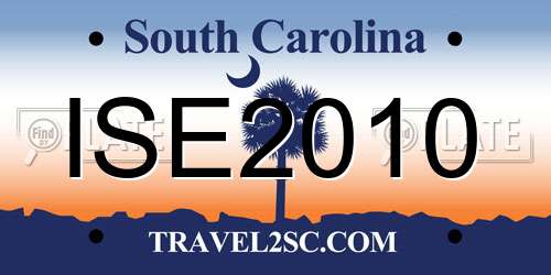 ISE2010 South Carolina License Plate