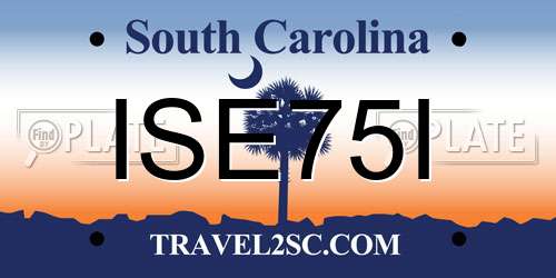 ISE75I South Carolina License Plate
