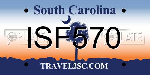 ISF570 South Carolina License Plate