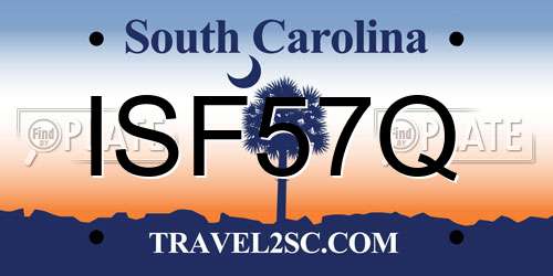 ISF57Q South Carolina License Plate