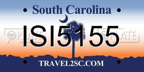 ISI5155 South Carolina License Plate