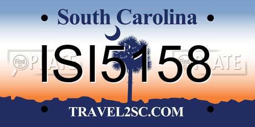 ISI5158 South Carolina License Plate