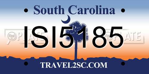 ISI5185 South Carolina License Plate