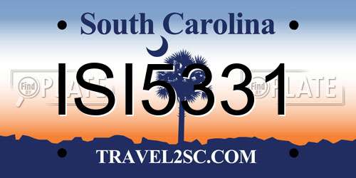 ISI5331 South Carolina License Plate