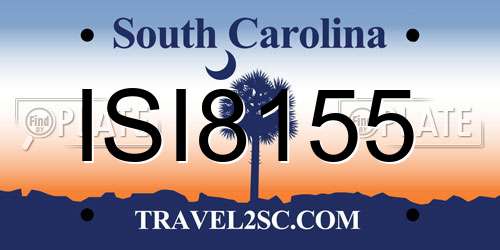ISI8155 South Carolina License Plate