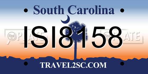 ISI8158 South Carolina License Plate