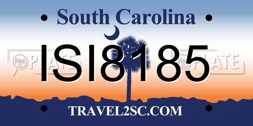 ISI8185 South Carolina License Plate