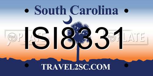 ISI8331 South Carolina License Plate
