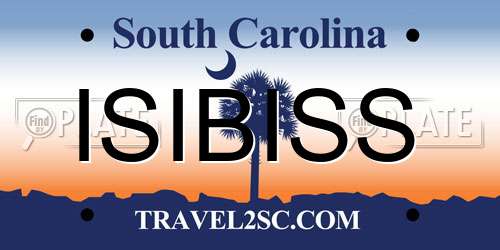 ISIBISS South Carolina License Plate