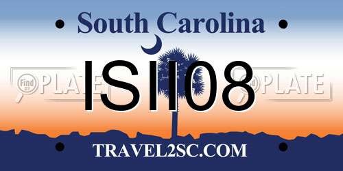 ISII08 South Carolina License Plate