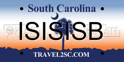 ISISISB South Carolina License Plate
