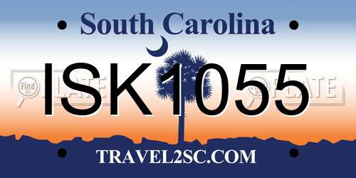 ISK1055 South Carolina License Plate
