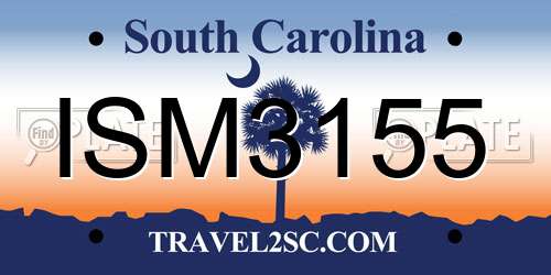 ISM3155 South Carolina License Plate