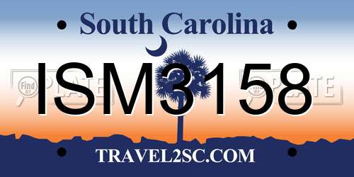 ISM3158 South Carolina License Plate