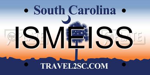 ISMEISS South Carolina License Plate