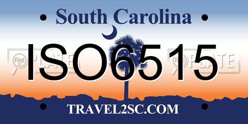 ISO6515 South Carolina License Plate