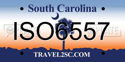 ISO6557 South Carolina License Plate