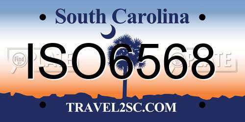 ISO6568 South Carolina License Plate
