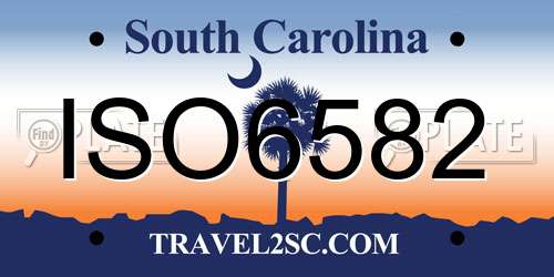 ISO6582 South Carolina License Plate