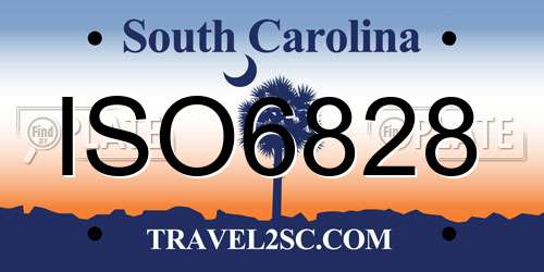ISO6828 South Carolina License Plate