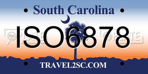 ISO6878 South Carolina License Plate