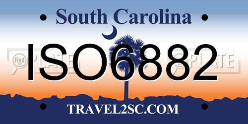 ISO6882 South Carolina License Plate