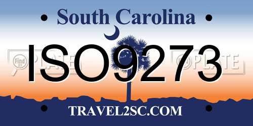 ISO9273 South Carolina License Plate