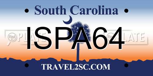 ISPA64 South Carolina License Plate