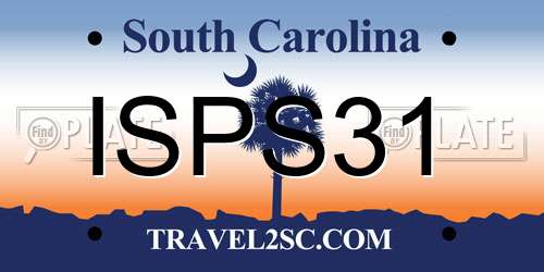 ISPS31 South Carolina License Plate