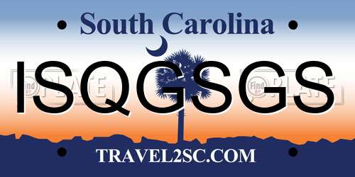 ISQGSGS South Carolina License Plate
