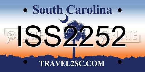ISS2252 South Carolina License Plate