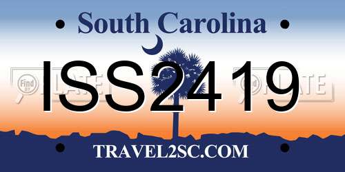 ISS2419 South Carolina License Plate