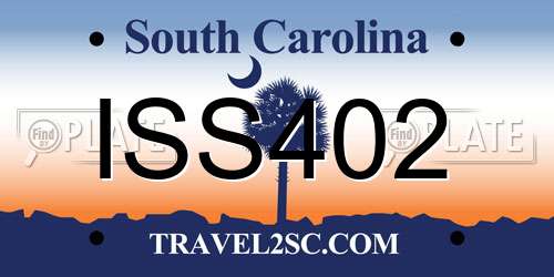 ISS402 South Carolina License Plate