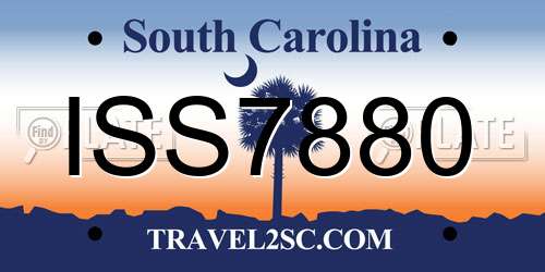 ISS7880 South Carolina License Plate
