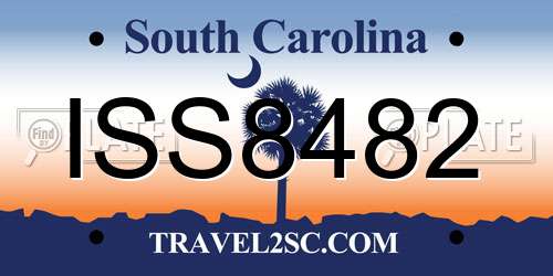 ISS8482 South Carolina License Plate