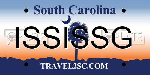 ISSISSG South Carolina License Plate