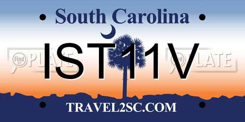 IST11V South Carolina License Plate
