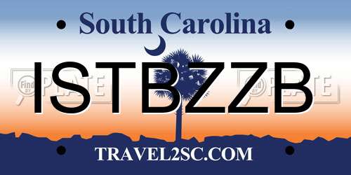 ISTBZZB South Carolina License Plate