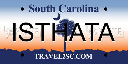 ISTHATA South Carolina License Plate