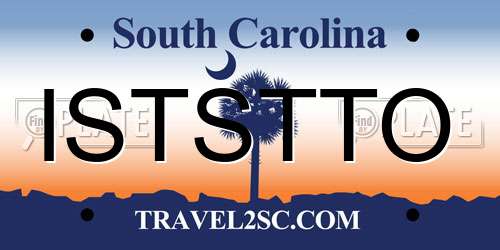 ISTSTTO South Carolina License Plate