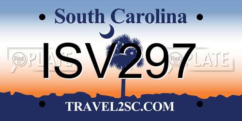 ISV297 South Carolina License Plate