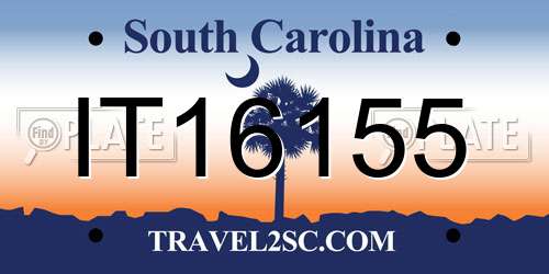 IT16155 South Carolina License Plate