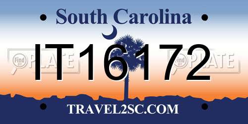 IT16172 South Carolina License Plate